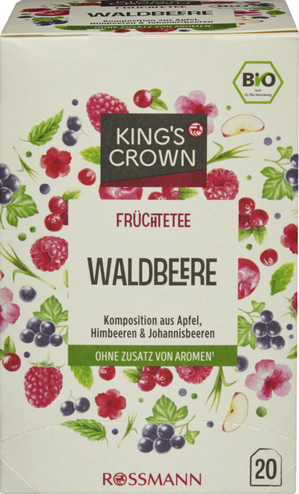 Bild 1 von KING'S CROWN Bio Früchtetee Waldbeere