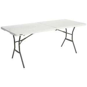 Lifetime Falt-Tisch weiß Kunststoff B/H/L: ca. 76x74x182 cm