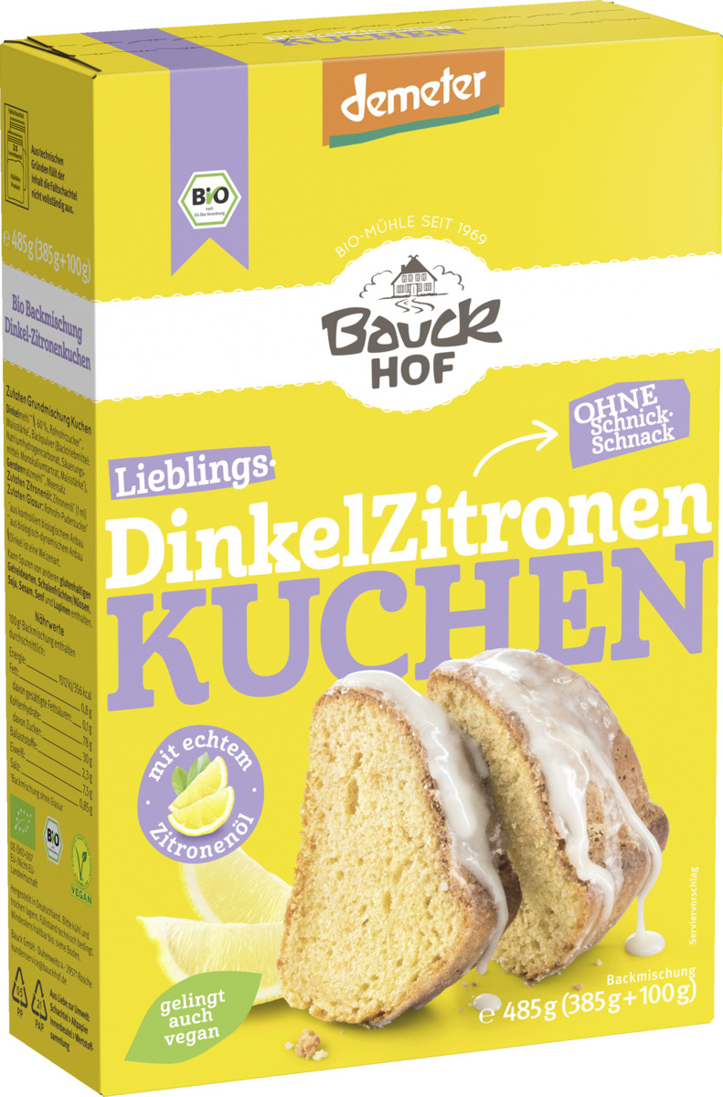 Bild 1 von Bauckhof Bio Dinkel-Zitronenkuchen Backmischung