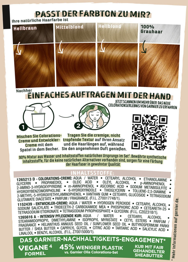 Bild 2 von Garnier GOOD dauerhafte Haarfarbe 7.43 Kurkuma Kupfer