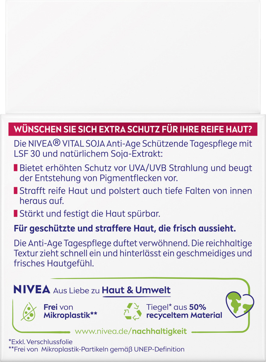 Bild 3 von NIVEA VITAL Soja Anti-Age Schützende Tagespflege LSF 30