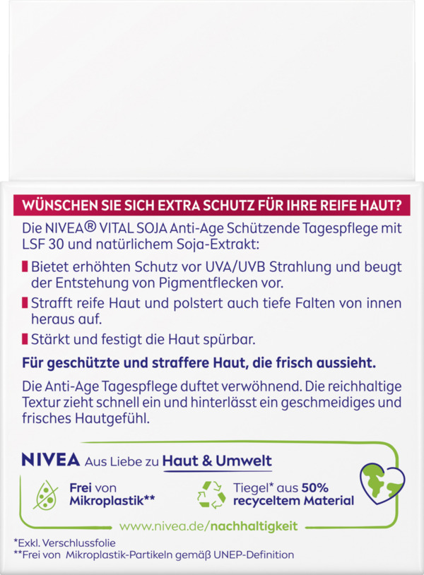 Bild 3 von NIVEA VITAL Soja Anti-Age Schützende Tagespflege LSF 30