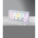 Bild 1 von LED-Neon Schriftzug 'Happy' Kunststoff USBA-Stecker mit Schalter 23 x 12,7 x 4 cm