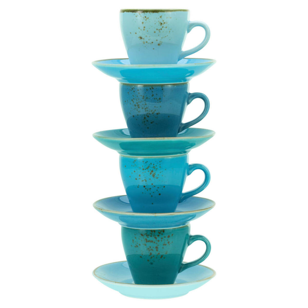 Bild 1 von CreaTable Espressotassen-Set Nature Collection AQUA blau Steinzeug 8 tlg.