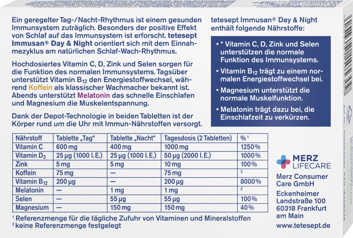 Bild 2 von tetesept Immusan Day & Night Immun-Komplex