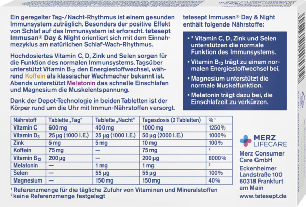 Bild 2 von tetesept Immusan Day & Night Immun-Komplex