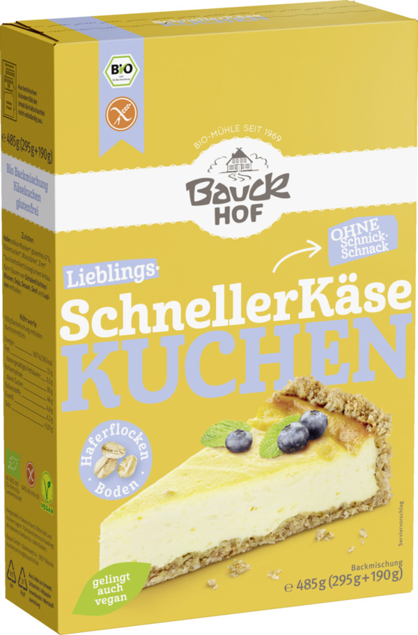 Bild 1 von Bauckhof Bio Der schnelle Käsekuchen Backmischung