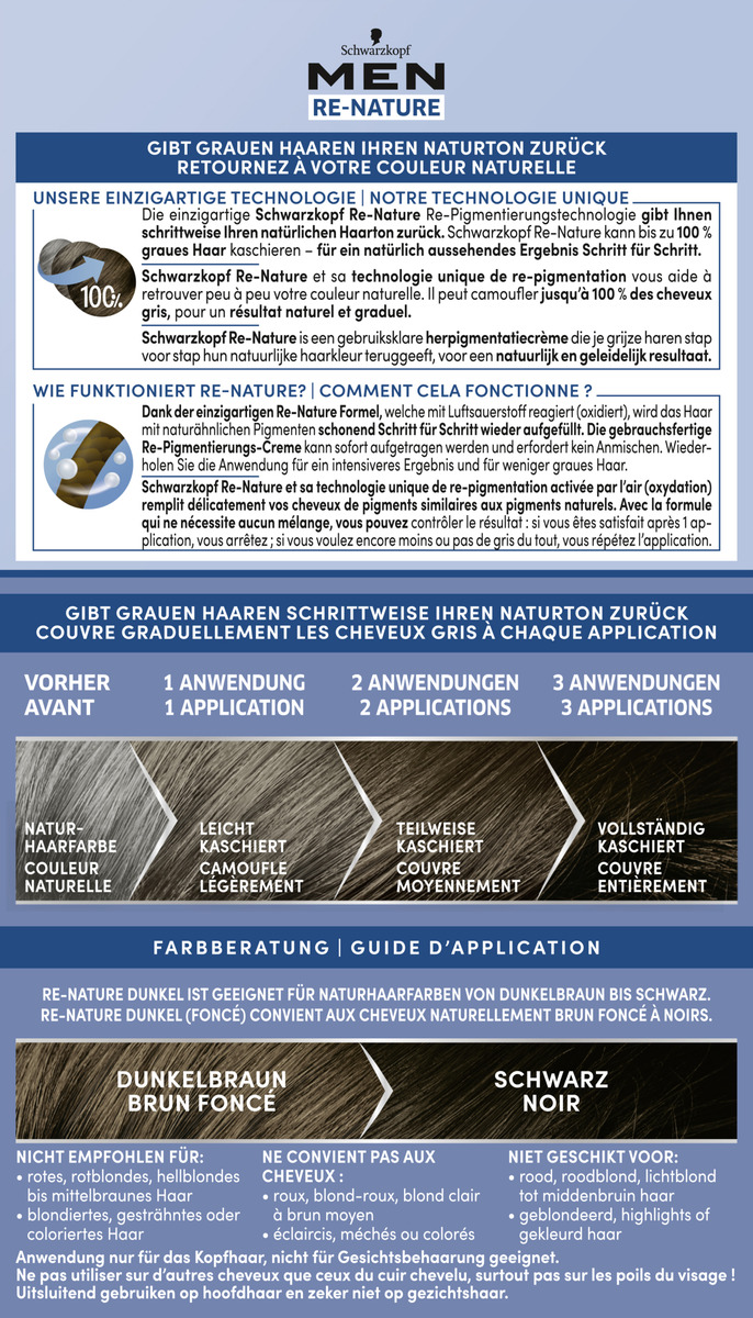 Bild 3 von Schwarzkopf RE-NATURE MEN Haarcoloration Dunkel