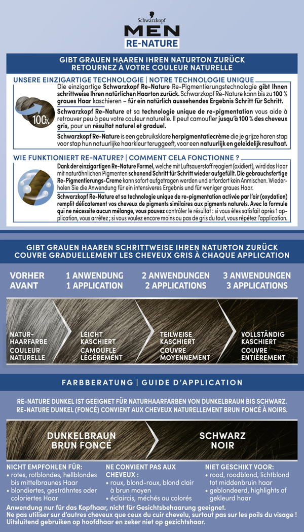 Bild 3 von Schwarzkopf RE-NATURE MEN Haarcoloration Dunkel