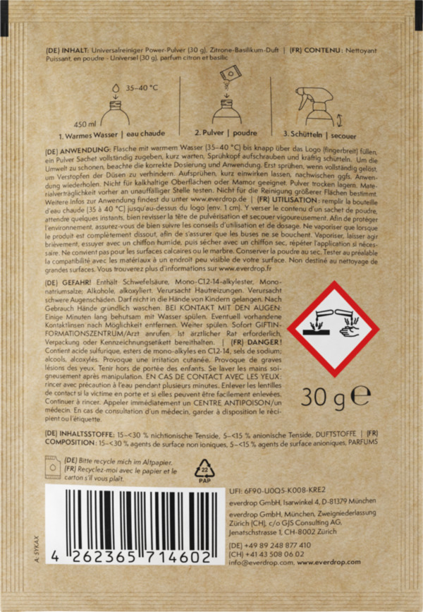 Bild 2 von everdrop Universalreiniger Power-Pulver