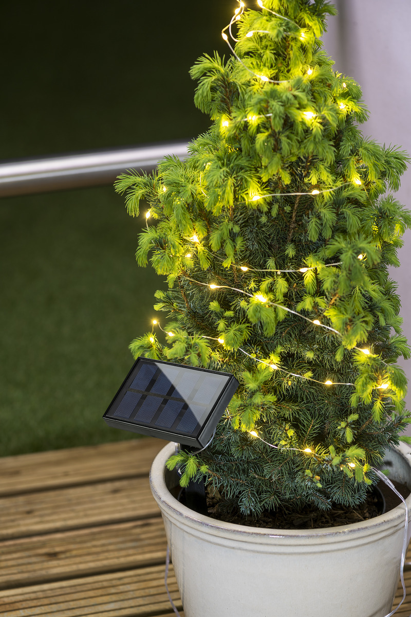 Bild 2 von IDEENWELT Solar-Metalldraht-Lichterkette mit 50 LEDs