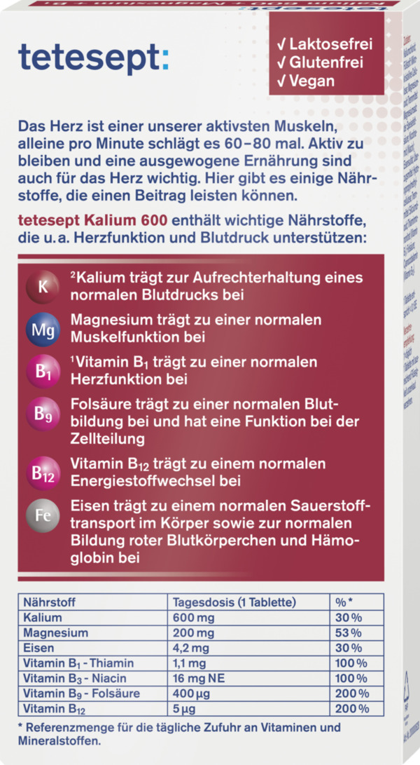 Bild 4 von tetesept Kalium 600 Tabletten