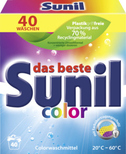 Sunil Colorwaschmittel Pulver 40 WL