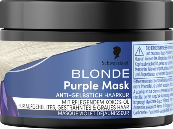 Bild 1 von Schwarzkopf Blonde Purple Mask Anti-Gelbstich Haarkur