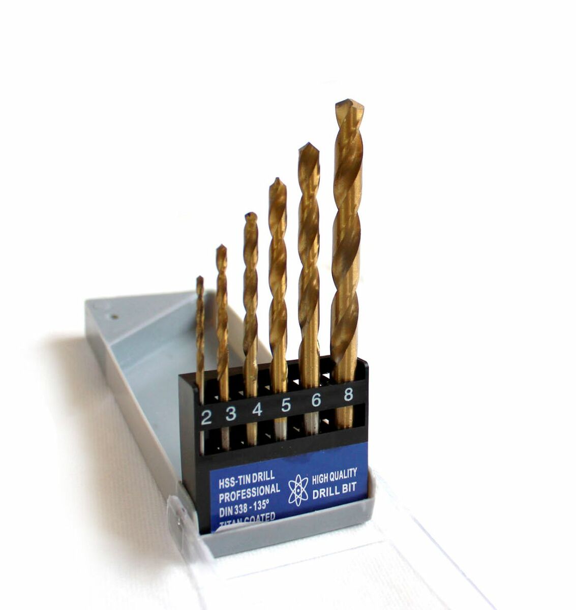 Bild 1 von Vago-Tools Spiralbohrer HSS Set 6 tlg Set 2-8mm Metall TITAN