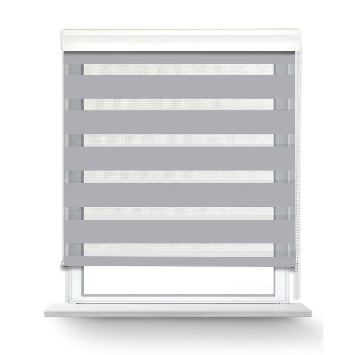 Bild 1 von Doppelrollo Easy-Fix silber B/L: ca. 130x160 cm