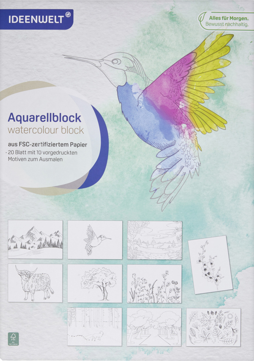Bild 1 von IDEENWELT Aquarellblock mit Motiven