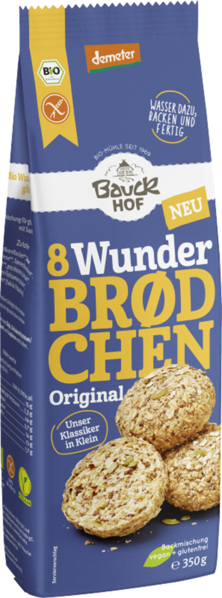 Bild 1 von Bauckhof Bio Wunderbrødchen Original Backmischung