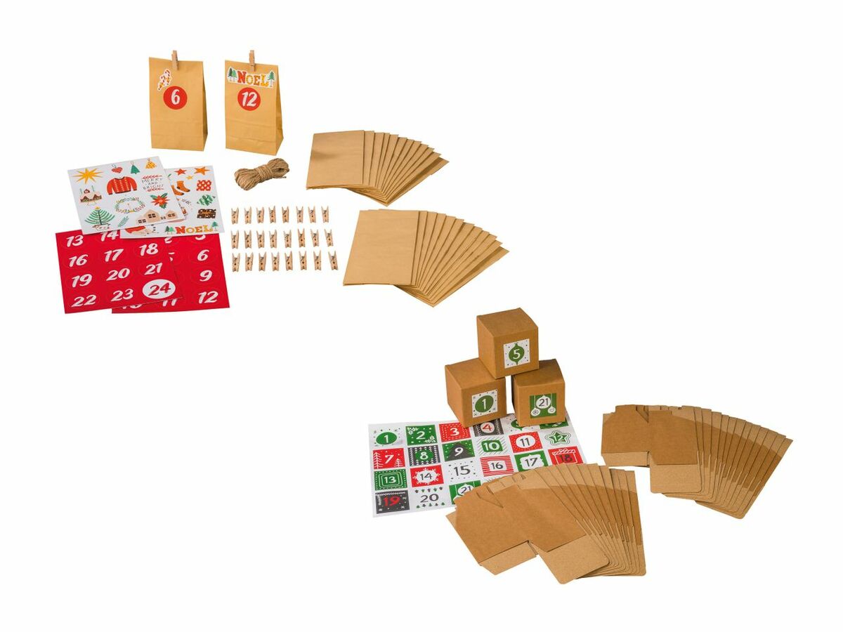 Bild 1 von crelando® Adventskalender-Bastelset, 
         Set