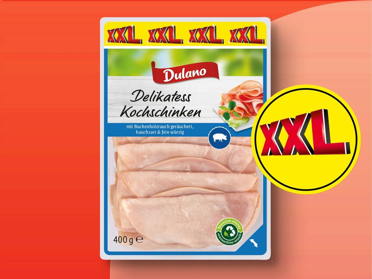 Bild 1 von Dulano Delikatess Kochschinken/Putenbrust XXL, 
         400 g