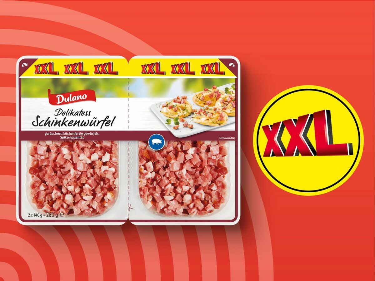 Bild 1 von Dulano Delikatess Schinkenwürfel XXL, 
         280 g