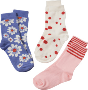 ALANA Kinder Socken, Gr. 23/26, mit Bio-Baumwolle, blau, rosa