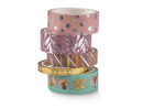 Bild 1 von crelando® Washi-Tape, 5 Rollen, mit Heißfolienveredelung, 
         5-m²