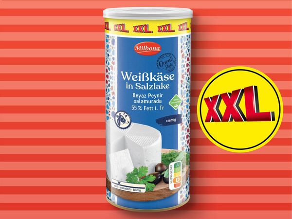 Bild 1 von Milbona Käse in Salzlake XXL, 
         1,25 kg