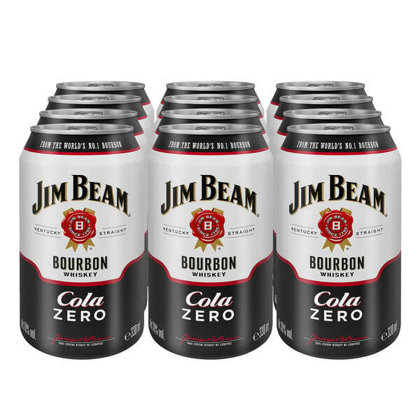 Bild 1 von Jim Beam & Cola Zero 10,0 % vol 0,33 Liter, 12er Pack