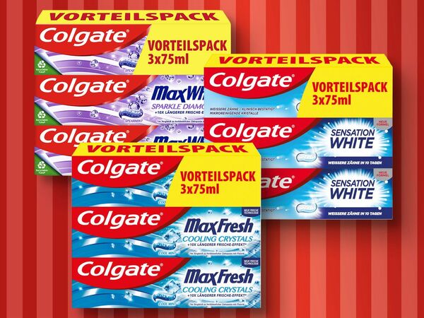 Bild 1 von Colgate Zahncreme, 
         3x 75 ml