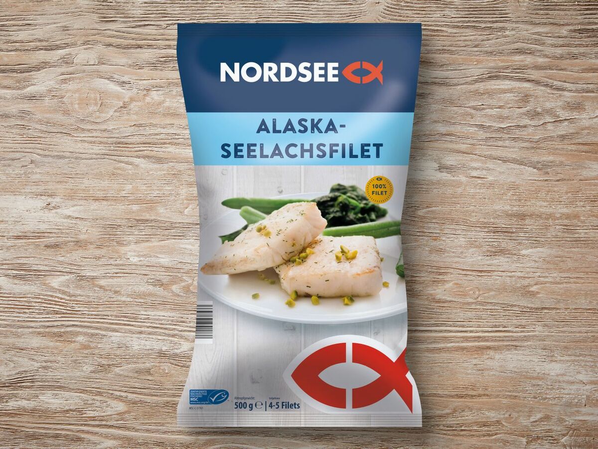 Bild 1 von Nordsee MSC Alaska-Seelachsfilet, 
         500 g