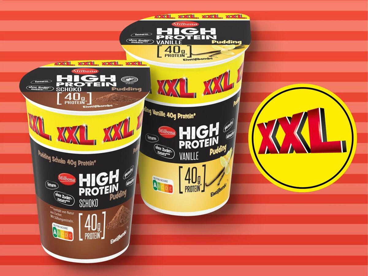 Milbona High Protein Pudding XXL, 400 g von Lidl ansehen!