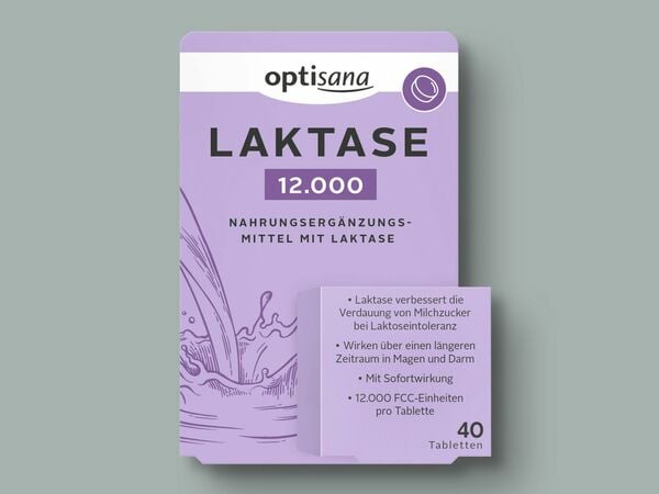 Bild 1 von Optisana Laktase 12.000 Tabletten, 
         12 g