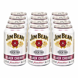 Jim Beam Black Cherry 10,0 % vol 0,33 Liter Dose, 12er Pack