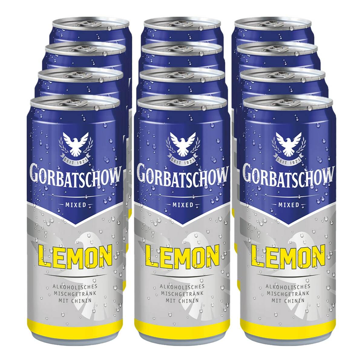 Bild 1 von Gorbatschow Wodka & Lemon Mixgetränk 10,0 % vol 0,33 Liter, 12er Pack
