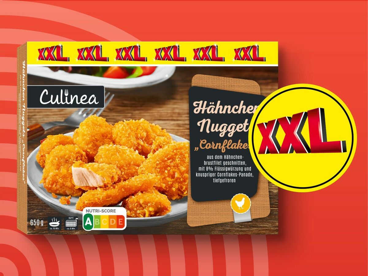 Bild 1 von Culinea Hähnchen-Nuggets XXL, 
         650/600 g