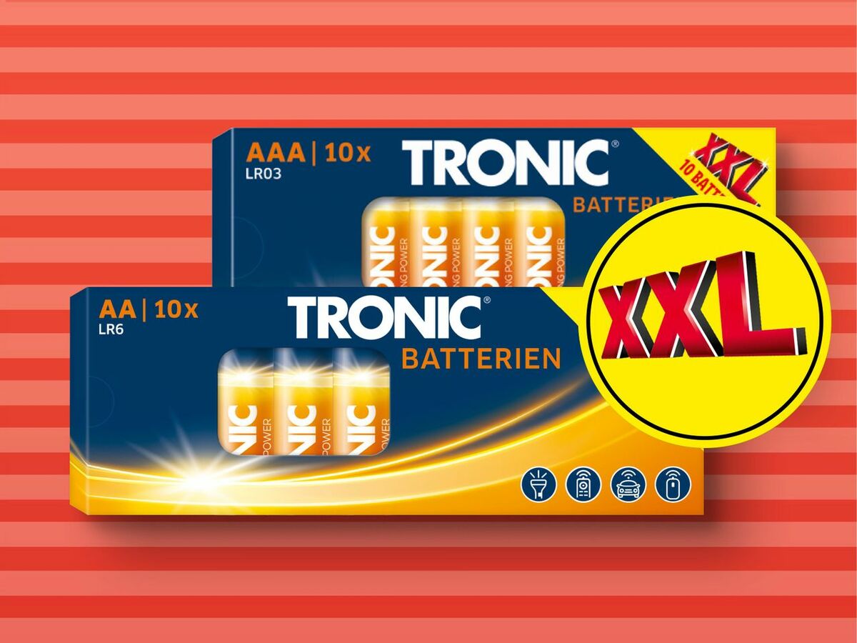 Bild 1 von Tronic Super Alkaline-Microzellen AA/AAA XXL, 
         10 Stück