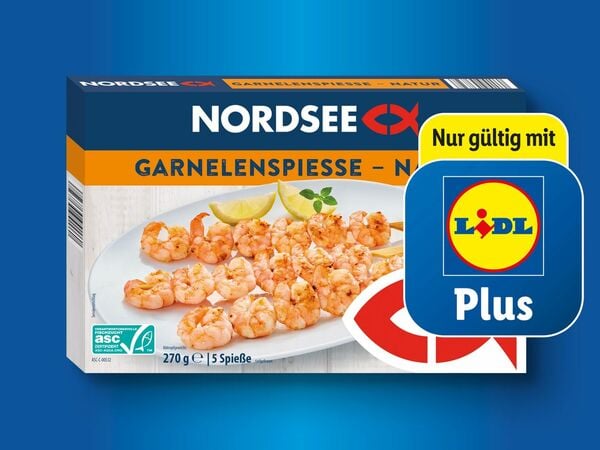 Bild 1 von Nordsee ASC Garnelenspiesse Natur, 
         270 g