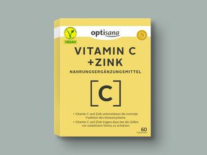 Optisana Vitamin C + Zink Tabletten, 
         27 g