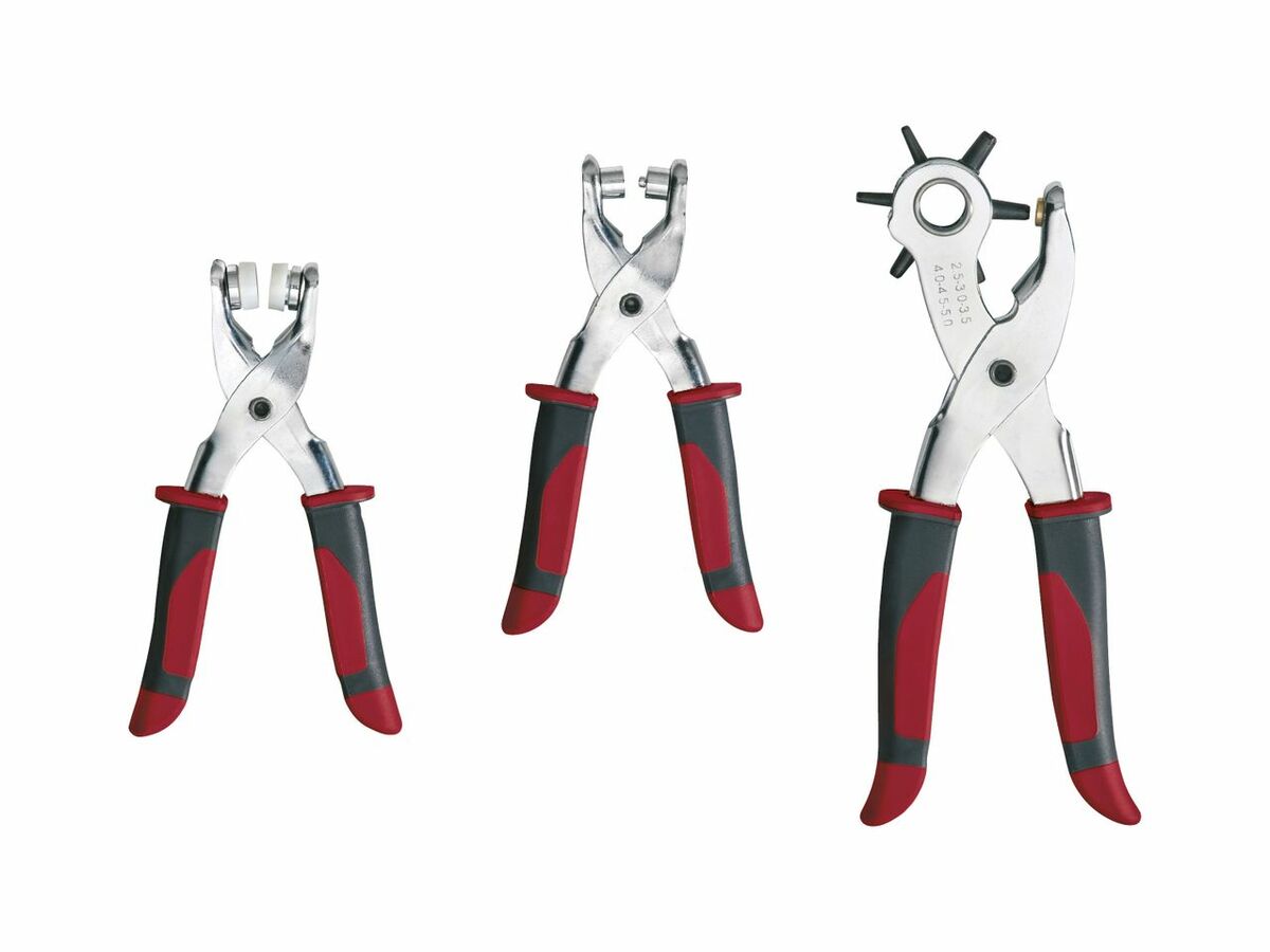 Bild 1 von PARKSIDE® Loch- und Ösenzangenset, 128-teilig, 
         Set