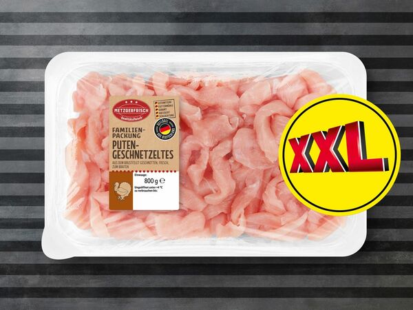 Bild 1 von Metzgerfrisch Frisches Puten-Geschnetzeltes XXL, 
         800 g