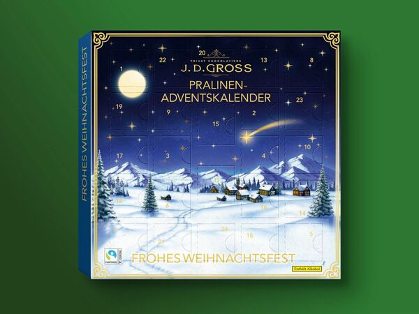 Bild 1 von J.D. Gross Pralinen-Adventskalender, 
         156 g