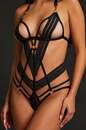 Bild 1 von Hunkemöller Body mit offenem Schritt Dominatrix Schwarz
