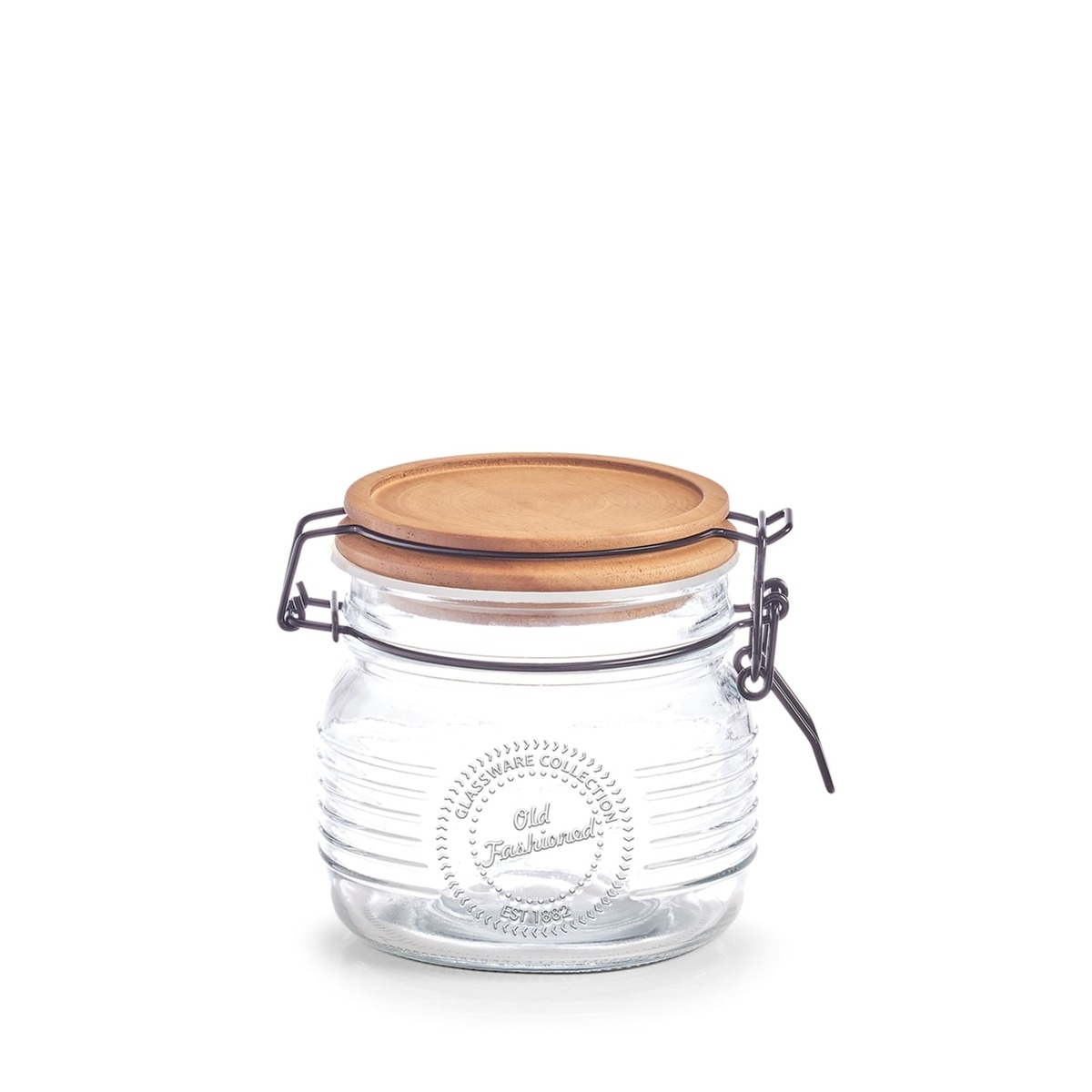 Bild 1 von neuetischkultur Vorratsglas mit Bügelverschluß Holzdeckel
