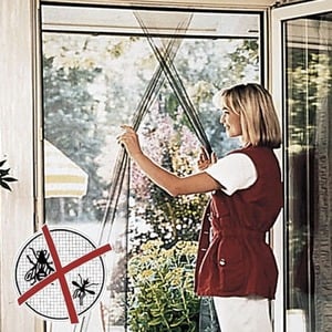 Insekten-Schutz für Türen schwarz 2tlg, 60 x 210 cm