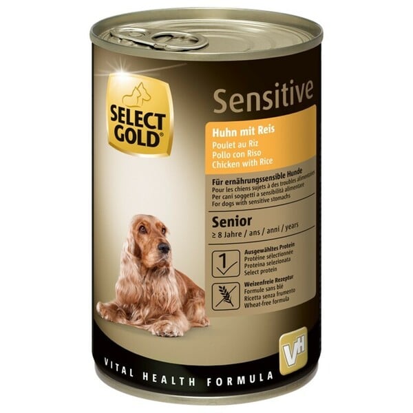 Bild 1 von SELECT GOLD Sensitive Senior Huhn & Reis 12x400 g