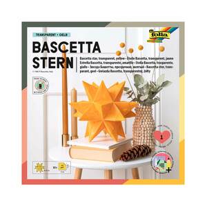 Bascetta-Stern Bastelset 32 Blatt 15 x 15 cm Transparentpapier gelb