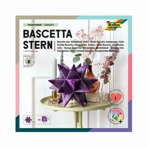 Bascetta-Stern Bastelset 32 Blatt 15 x 15 cm Transparentpapier violett