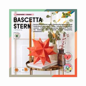 Bascetta-Stern Bastelset 32 Blatt 20 x 20 cm Transparentpapier orange