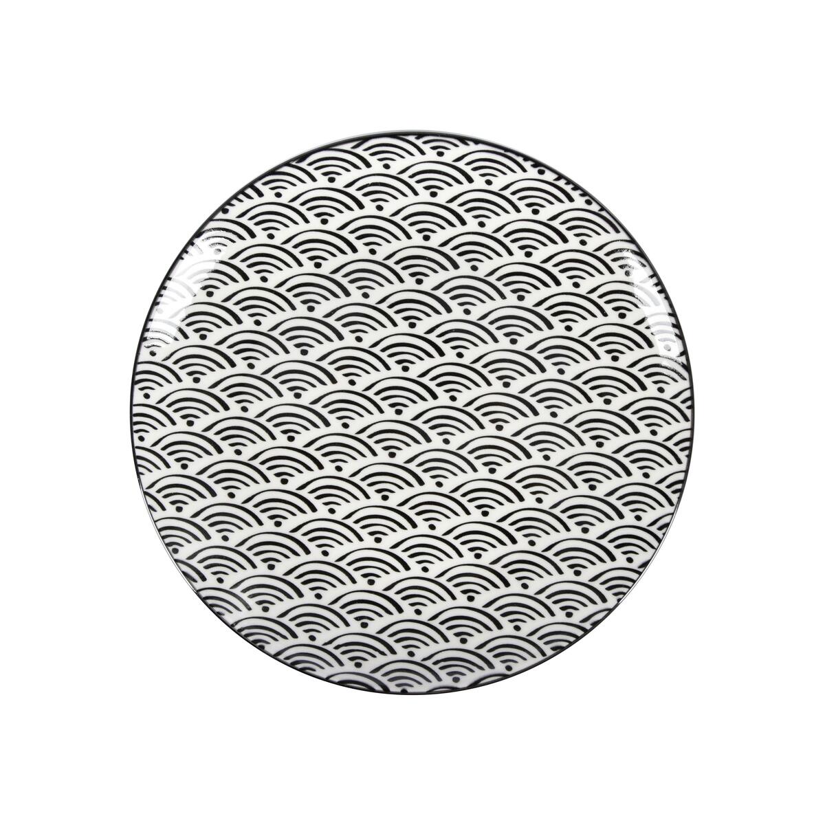 Bild 1 von Dessertteller Shiva in Schwarz/Weiß  Ø ca. 20,4cm